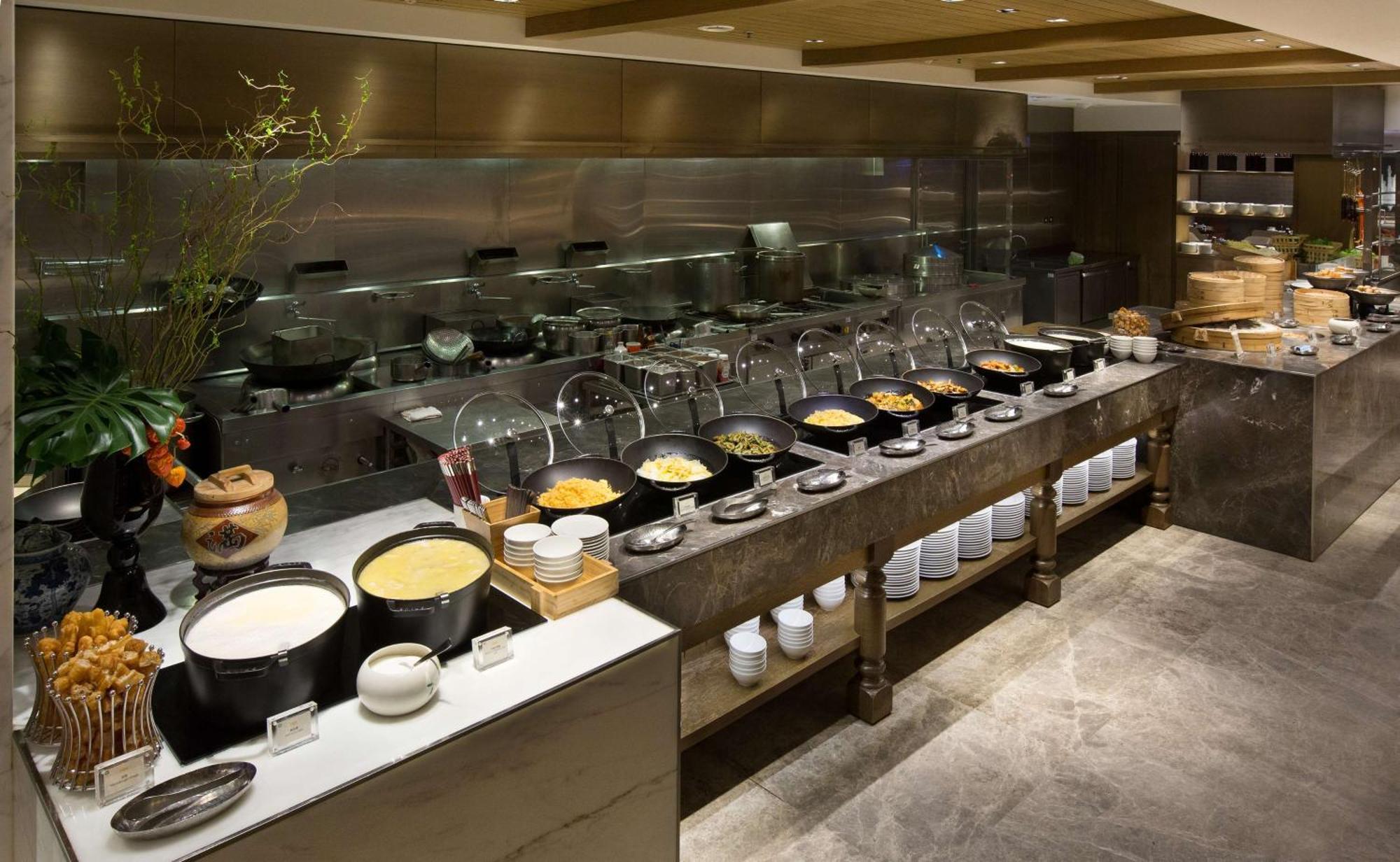 Grand Hyatt Taipei Hotel Exterior foto A buffet at a hotel